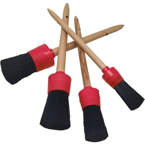 1 Pcs Soft Car Detailing Brush Set Auto Interior Brush Wheel Cleaning Tool Automotive Detail Brushes For Leather Air Vent Emblem