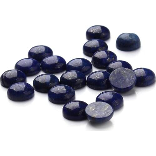 20pcs 6 8 10 12 mm Natural Stone Cabochon Beads Flatback Rose Quartzs Created Opal Lapis Lazul Beads For Jewelry Making F3105