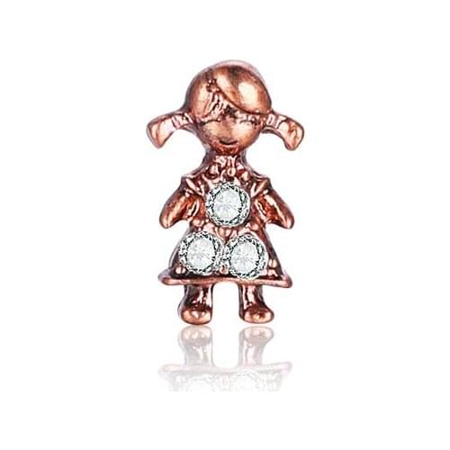 10pcs Rose Gold Baby Girl Custom Floating Charms for Glass Locket Watch Necklace Bracelet