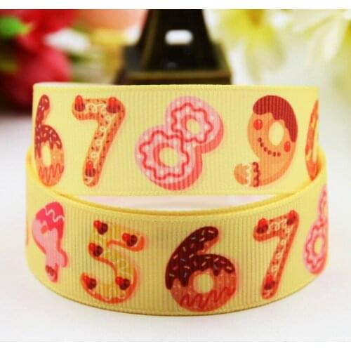 22mm 25mm 38mm 75mm Ruban satin Candy Digital Cartoon Character printed Grosgrain Ribbon party decoration 10 Yards X-00787