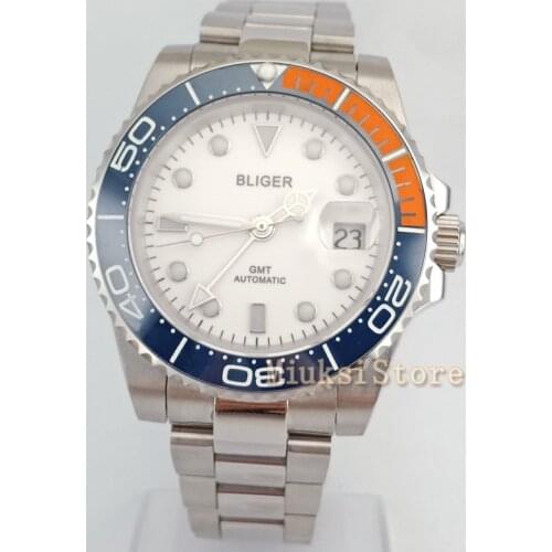 40mm white GMT Wristwatch Luminous nouvelle automatic mens mode faux chronographe Classique pour Cristaux Montres montre Cadea