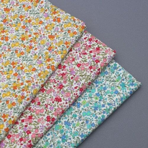 50cm * 145cm / piece, Fresh Floral Pure Cotton Cloth,Skirt,Shirt,Headscarf,Curtain,Tablecloth,Doll Fabric, DIY Handmade Material