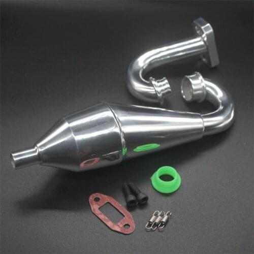 Aluminum Side Exhaust pipe For 1:5 Petrol RC Car Rovan HSP KM SS FG Baja 5B 5T 5SC Truck 15004