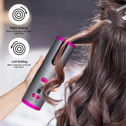 Auto Hair Curler USB Charging Curling Iron Fast Heated Hair Curlers Rollers Machine Styler Corrugation for Hair Wave Curler Iron