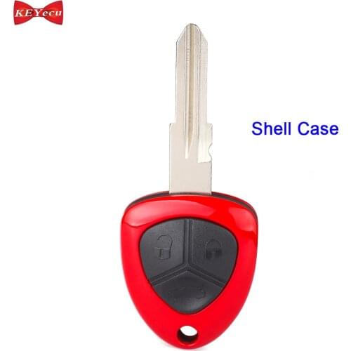 KEYECU for Ferrari F430 2005 2006 2007 2008 2009 Remote Key Shell Case Fob GTR15 Blade With Logo