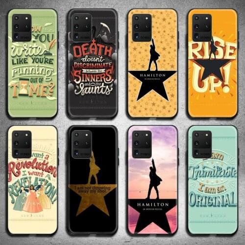 Hamilton Musical Lyrics Painted Phone Case for Samsung S20 plus Ultra S6 S7 edge S8 S9 plus S10 5G lite 2020