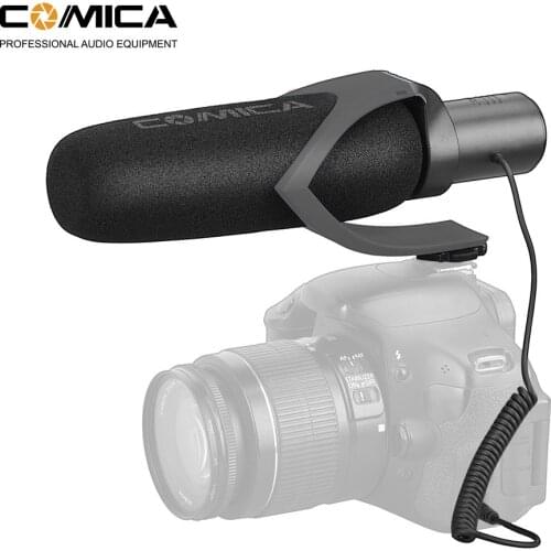 CoMica CVM-V30 PRO 3.5mm Super-Cardioid Directional Condenser Shotgun Video Microphone Interview for Canon Nikon Sony Camera