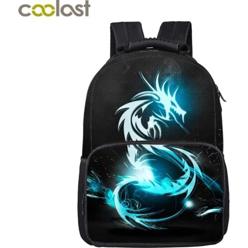 Elegant Swan Angel By The Wings Child Backpack Magical Dragon Women Men Travel Bags Big Space Laptop Bag Animal School Backpack