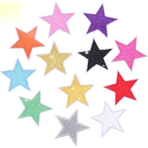 Five-pointed star Series Ironing Embroidered Patche For Clothes Hat Jeans Sticker Sew-on T-shirt Applique DIY decor Badge