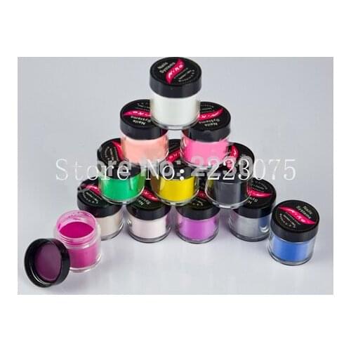 Hot Niko 12 Mix Colors Acrylic Powder Builder Nail Art Set High Quality Durable 12pcs/lot