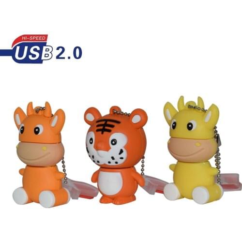 Hot sale usb 2.0 flash drive 128gb Bull Tiger pen drive 64gb 32gb flash drive usb 16gb 8gb memory stick pen drive 4gb u disk