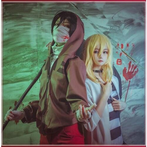 Angels of Death Isaac Foster Zack Cosplay Anime Costume Top Pants Bandages Full Sets