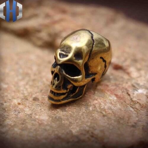 Brass Skull Personality Knife Pendant Umbrella Rope Umbrella Fall DIY Handmade Accessories Gifts EDC Paracord Beads