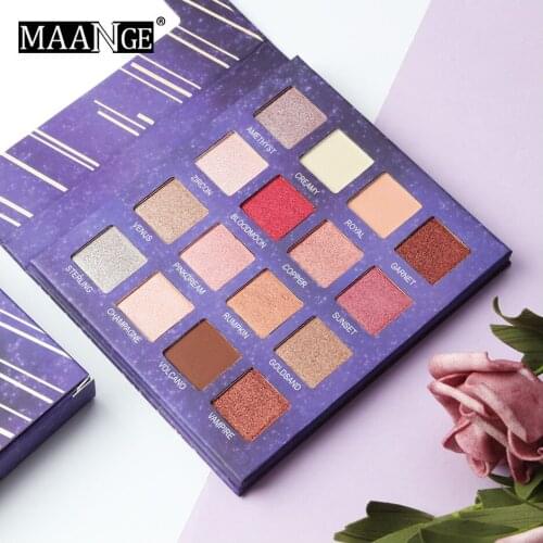 Hot Selling MAANGE MAG 16 Color Earth Golden Matte Pearlescent Fairy Eye Shadow Eyeshadow Wholesale Disc Gift for Girl
