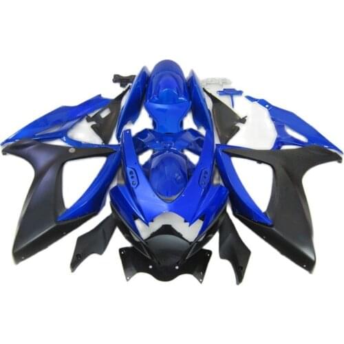 Injection Molding Motorcycle Fairings for SUZUKI GSXR 600 750 2006 2007, Blue Black fairing kit GSXR600 GSXR750 k6 k7 PL257
