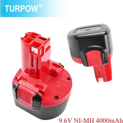 Turpow 4000mAh 9.6V Rechargeable Li-Ion Battery for Bosch PSR 960 BH984 BAT048 BAT119 Power Tool Battery 4.0Ah