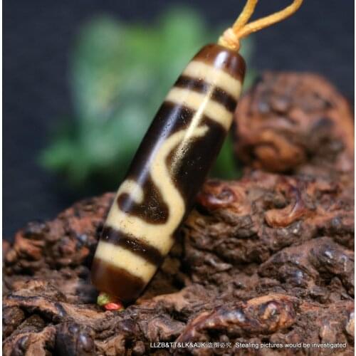 Magic Power Energy Tibetan Old Agate Ivory Color Money Hook dZi Bead Amulet Fit For Bracelet LKbrother Talisman UPD210619A4