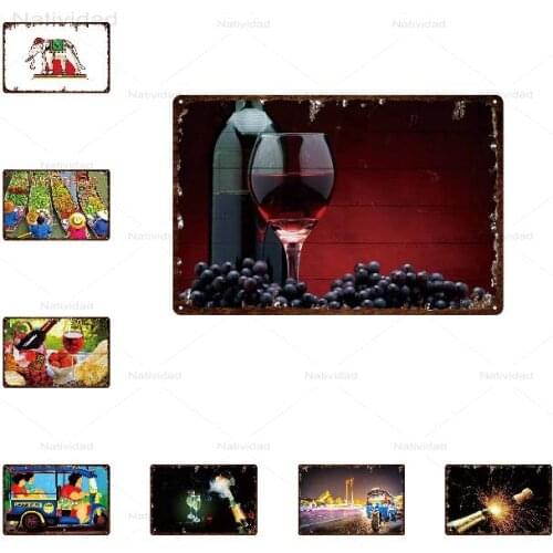 Metal Sign Beautiful Night and Day Scenery In Various Countries and Regions American Style Tin Plaque Irons Painting for Shop