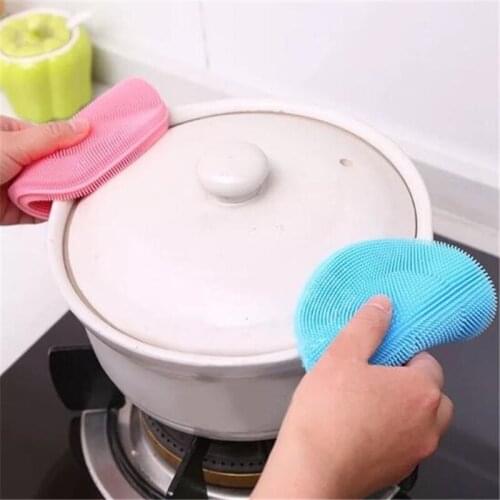 Mutifuctional magical Silicone Dish Bowl Cleaning Brushes Cleaner Scouring Pad Pot Pan Wash Brushes Tools Kitchen Accessories