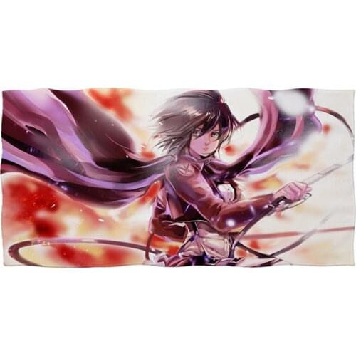 New Anime Attack On Titan 1 Pcs Quicky-dry Microfiber Bath Towels 75*150cm Beach Towel Large Sport Towels Camping Accessories