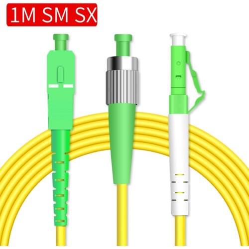 Optical fiber patch cord 1m 9/125 652D simplex SC/APC FC/APC LC/APC Pigtail FTTH CATV Optic patch cord