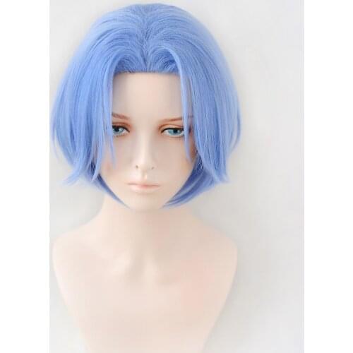 Anime SK8 The Infinity Langa Hasegawa Cosplay Wig Hasegawa Ranga Blue Short Heat Resistant Synthetic Hair Wigs + Wig Cap