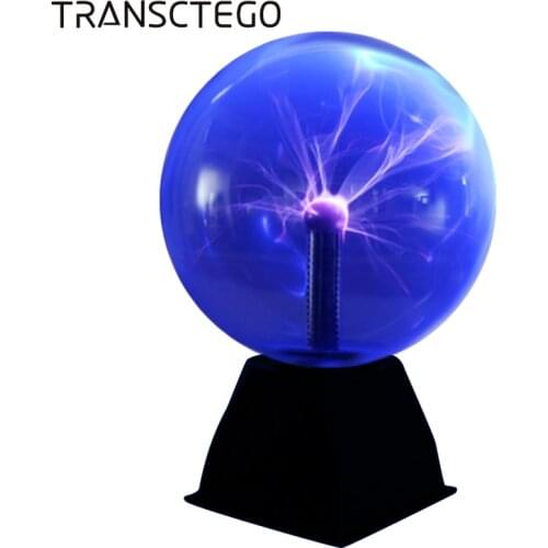 Plasma Ball 8 Inch Holiday Night Light Globe Static Lamp Touch Sound Sensitive Glass Sphere Toy For Kids Novelty Light Christmas