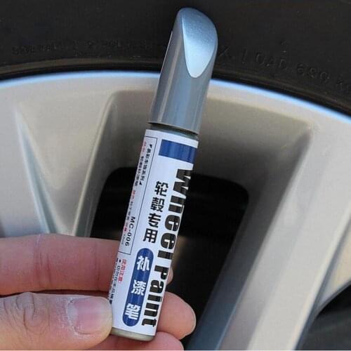 12ML Car Wheel Hub Scratch Repair Pen Aluminum Alloy Wheel Hub Renovation Paint Brush Wheel Hub Silver Spray Paint Repair Pen