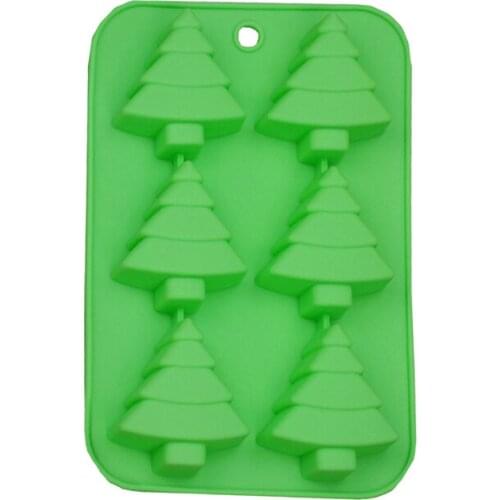 Silicone Chocolate Mold Tray Creative Christmas Tree Shaped Ice Cube Cake Decoration Mold Silicone Molds For Baking Tools