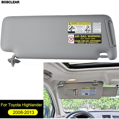 For Toyota Highlander 2008 2009 2010 2011 2012 2013 Car Inner Sunvisor Sunshield Sun Visor Shield Shade Board With Mirror Light