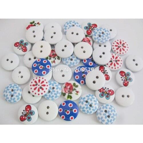 WBNSLK Novelty buttons for baby 120pcs/lot 15mm round style charm button sewing accessories for craft scrapbook