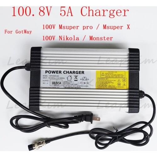100.8V 5A charger for GotWay 100V Msuper pro Msuper X Nikola Monster 100V 500W charger