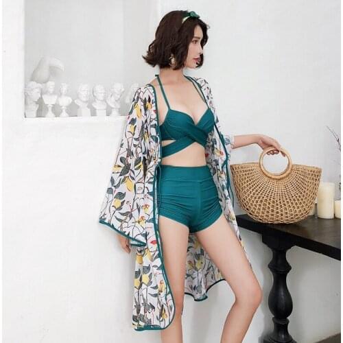 Bikini Womens 2021 Sexy Swimwear Miniature 3-piece Swimsuit One-piece Swimsuit Striped Swimsuit High Waist