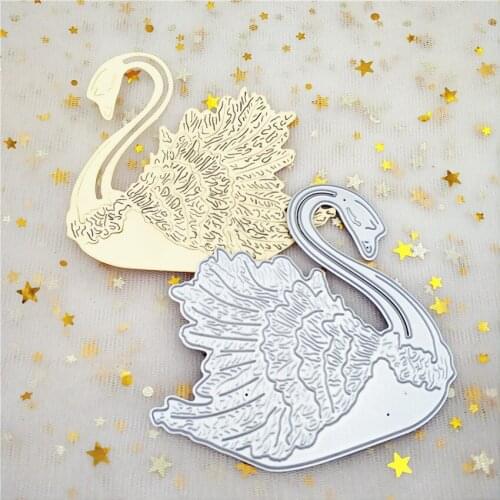 ZhuoAng Swan greeting card Cutting mold DIY scrapbook album decoration supplies clear seal DIY paper card