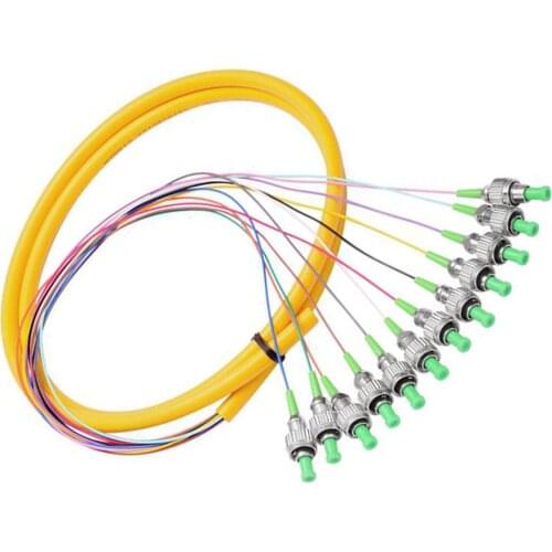 12 Strand 9/125 Fiber Optic Pigtail 1.5m FC/APC Single Mode12 fiber pigtailGood reliability and stability