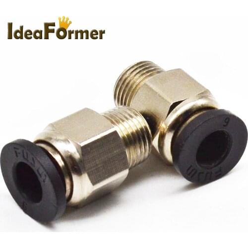2/5pcs 3D Printer Parts Bowden Pneumatic Connectors PC6-01 Remote Hot Head Bore 6mm For OD 6mm PTFE Tube Connector Coupler
