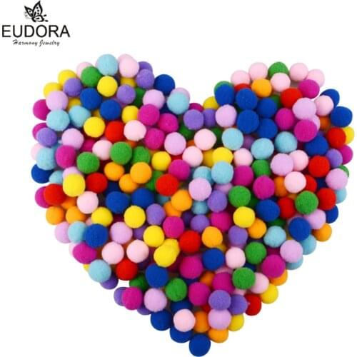 200PCS /Lot EudorMix Color Perfume Pompon For 18/20 mm Cage Essential Oil Diffuser Necklace Perfume Lockets Aromatherapy Pendant
