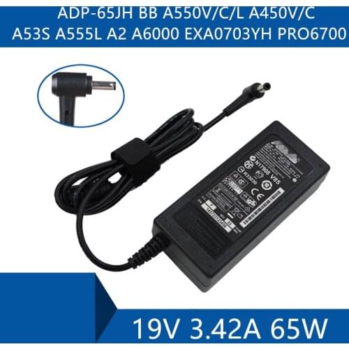 Laptop AC Adapter DC Charger Connector Port Cable For ASUS ADP-65JH BB A550V/C/L A450V/C A53S A555L A2 A6000 EXA0703YH PRO6700