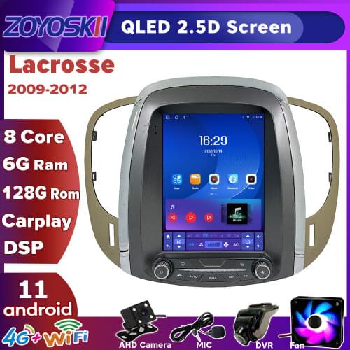ZOYOSKII Car Android 9.0 10 Multimedia radio bluetooth gps for buick lacrosse GM Alpheon 2009-2012 10.4 inch Vertical screen