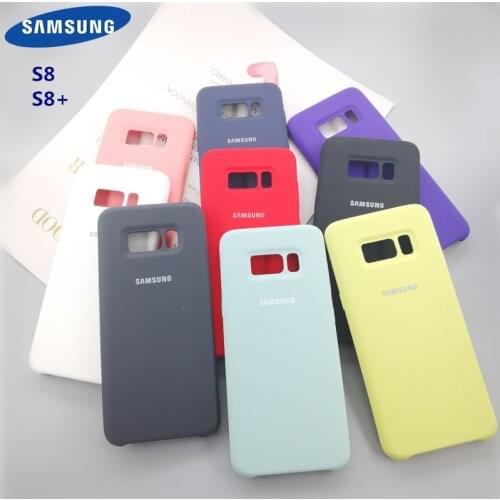 Samsung Galaxy S8 Plus Silky Soft-touch Liquid Silicone Shell Cover Original Case for Galaxy S8 S8+ S8 Plus With Retail Box