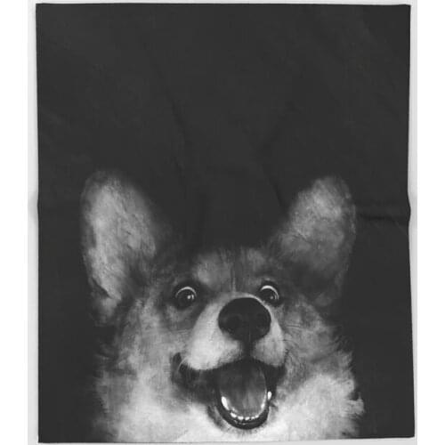 Dog Corgi Cartoon Throw Blanket Cute Kids Design Sausage Fox Blankets for Beds Christmas Decorations for Home