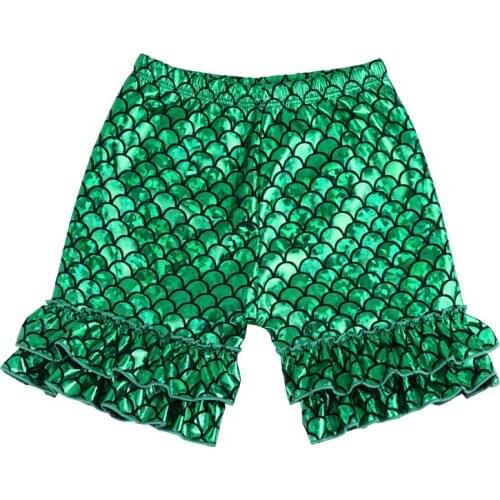 Children Girls Summer Cute Shorts Infant Baby Girl Toddler Skinny Mermaid Fish Scale Stretchy Shorts Mermaid Girl Short Pants