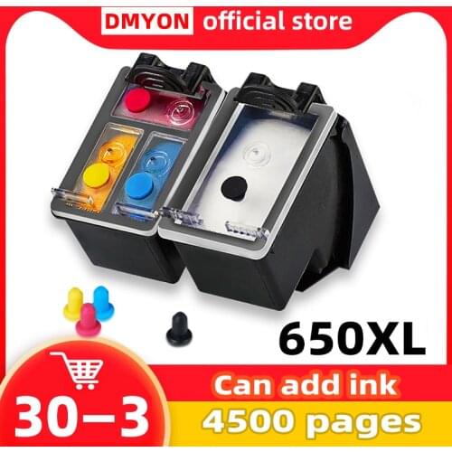 DMYON 650XL Compatible Ink Cartridge for Hp 650 for Deskjet 1015 1515 2515 2545 2645 3515 3545 4510 4515 4536 4538 4645 Printer
