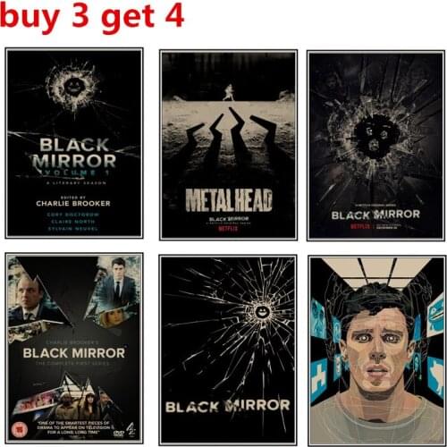 Movie posters Black Mirror part 2 Vintage Kraft paper decorative paintings Family bedroom Wall sticker