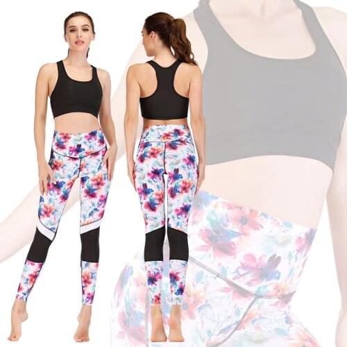 Yoga Sets Women Sportswear Fitness Suit Print Gym Wear Running Clothes Workout Tank Top Legging Sport Clothing for Women
