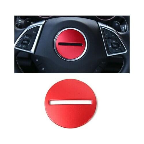 Red Interior Steering Wheel Center Cover Trim For Chevrolet Camaro 2016 - 2020