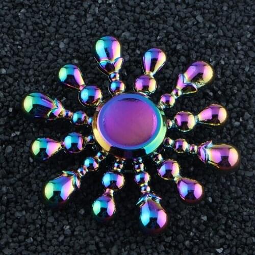 Colorful Sunflower Hand Fidget Metal Spinner Anti Stress Toys Christmas Baby Birthday Gifts Hobbies for Adults