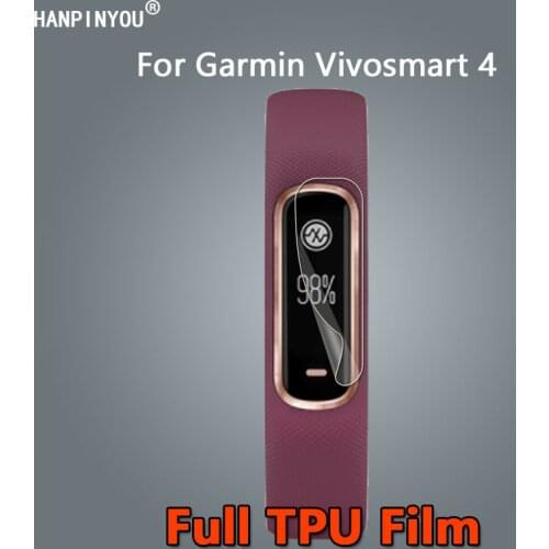 For Garmin Vivosmart Vivo Smart 4 HR Plus Band Clear Full Cover Soft TPU Hydrogel Film Screen Protector -Not Tempered Glass