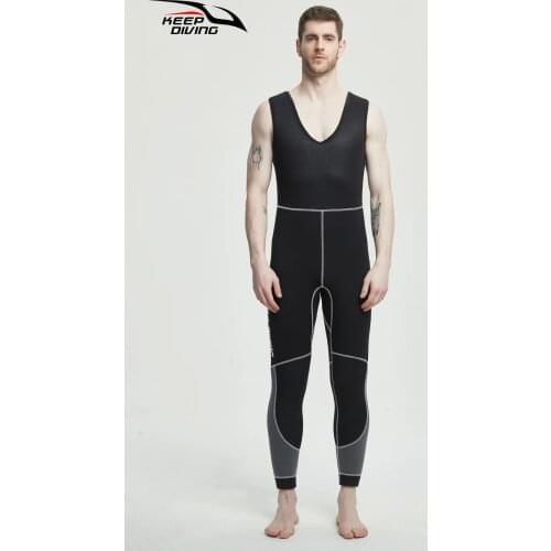 KEEP DIVING New Arrival 5MM Mens Wetsuit Two-pieces with Jacket Hood Neoprene Diving Suit Winter Warm Suit