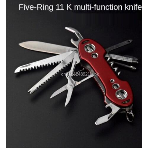 5 Ring 11 Open Multi-Function Knife Outdoor Car Standby Emergency Survival Multi-Purpose Combination Utility Knife